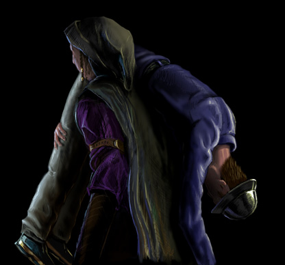 Zaya carrying museum guard