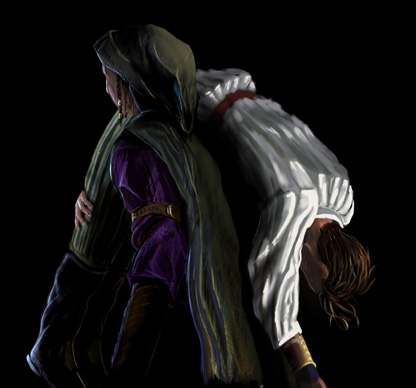 Zaya carrying Neeson