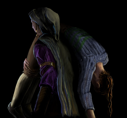 Zaya carrying sweater wearing smuggler