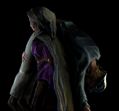 Zaya carrying coat wearing smuggler